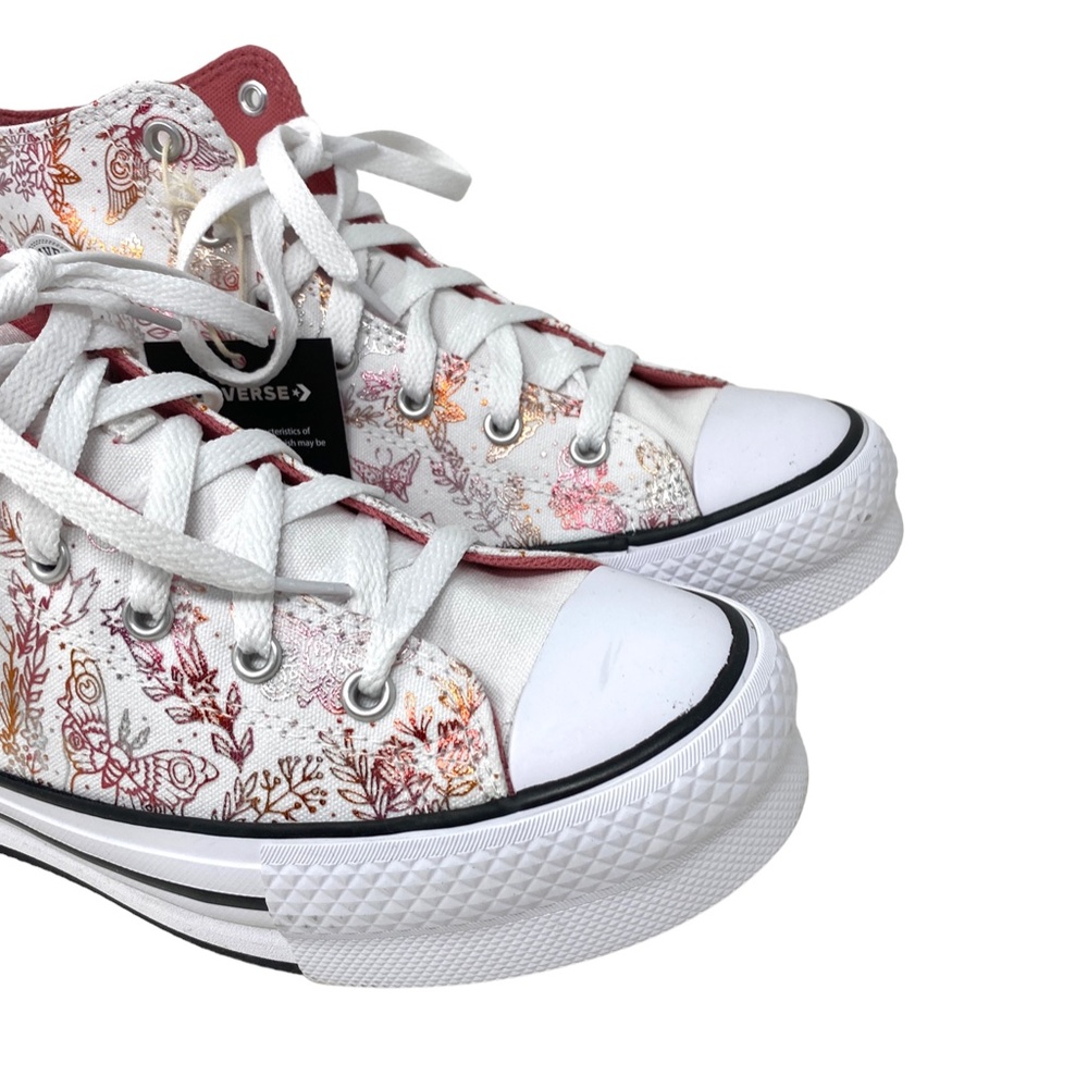 Converse CTAS EVA Lift Platform High White Kids Women's Canvas Sneakers A04187C - Picture 6 of 8